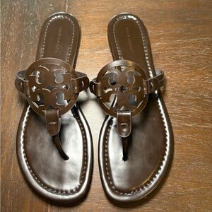 Tory Burch Leather Cocoa Sandals
